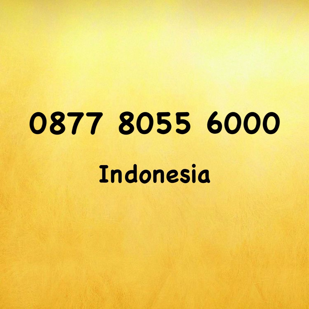 Nomor Cantik XL Bebas Triple A - BOSS - 000 - 805 - 0877 8055 6000