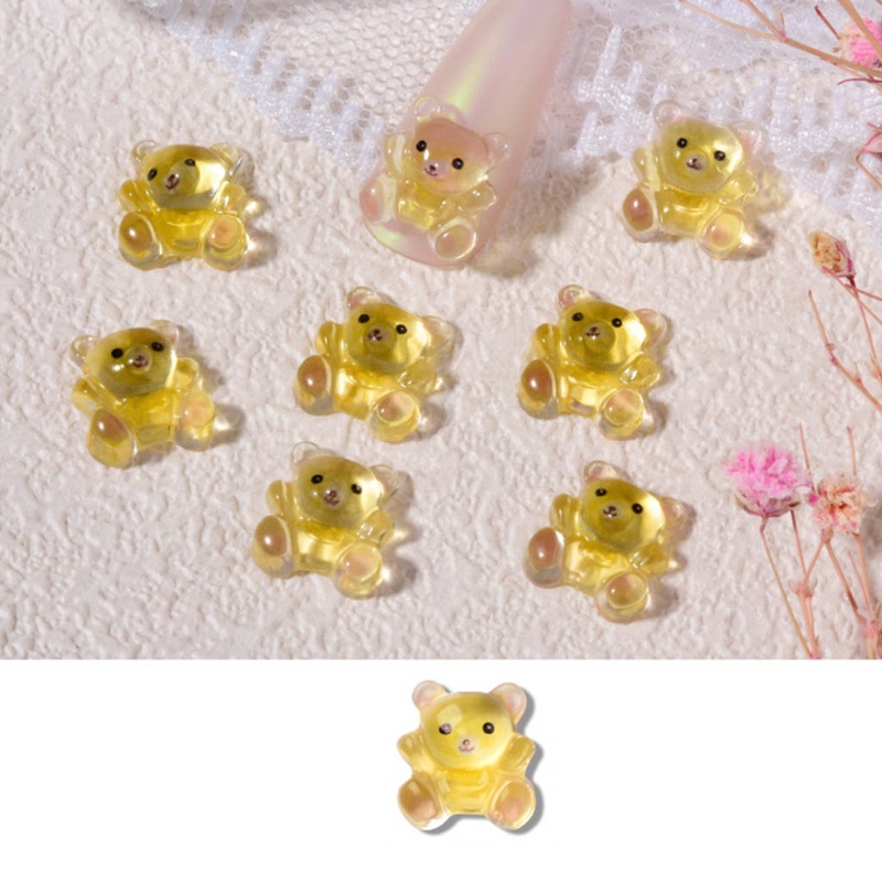 Siy Boneka Beruang Lucu Bahan Resin Untuk Dekorasi Nail Art