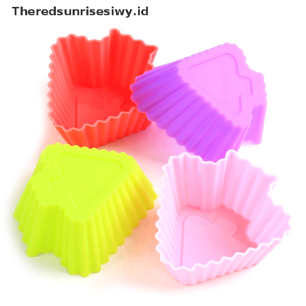 # Alat Rumah Tangga # 1pc Cetakan Cupcake / Muffin Bentuk Panah Bahan Silikon Warna Acak