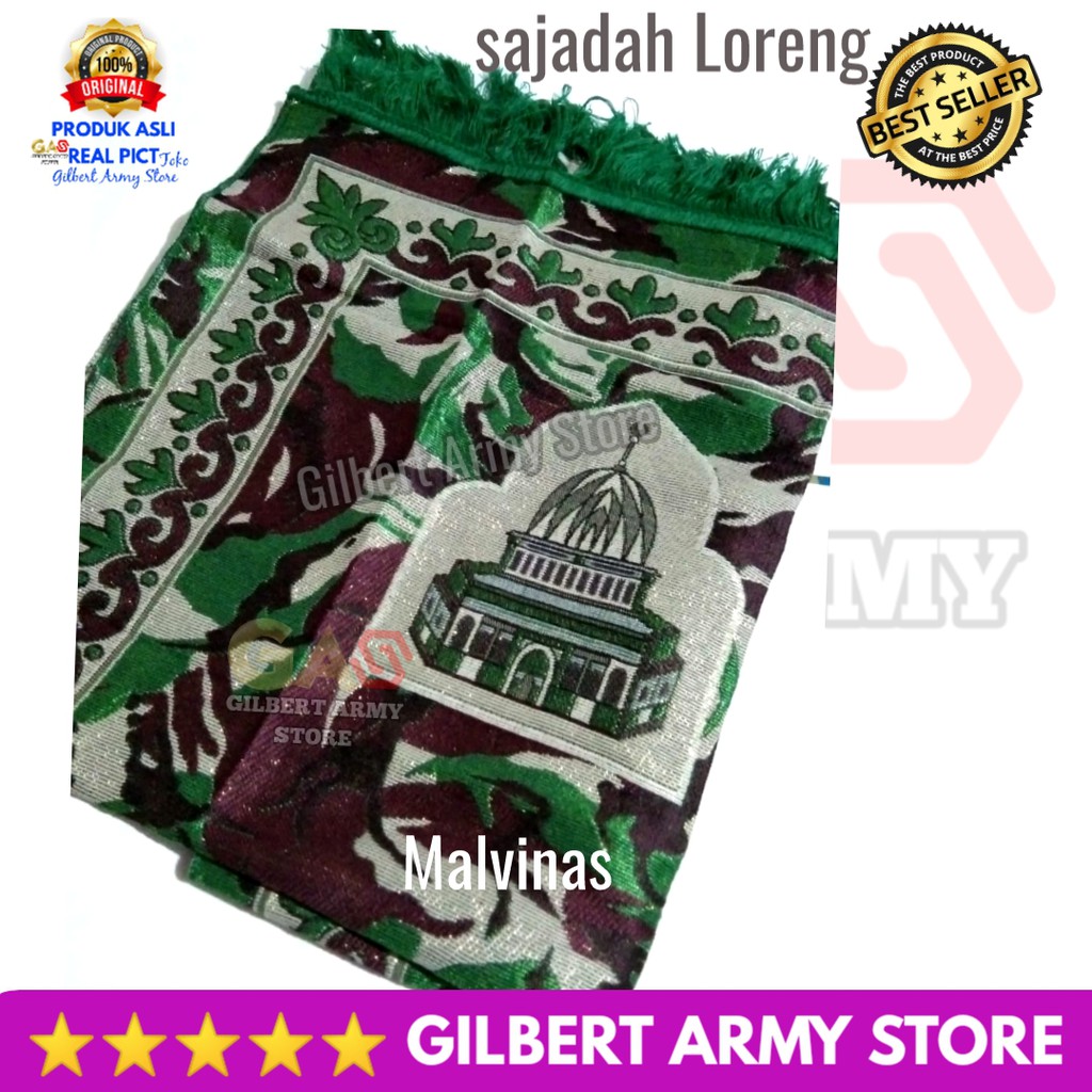Paket Murah Sajadah target+sarung   Loreng Kopasus kopassus Malvinas Tni Perlengkapan Solat Gilbert