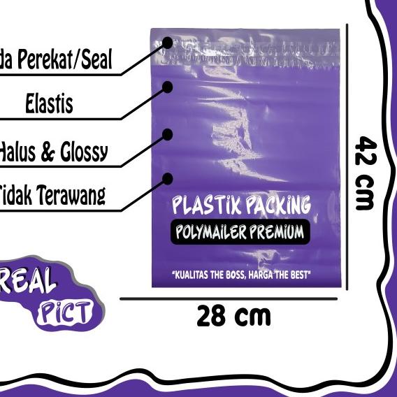 

UNGU LILAC PREM 28x42 ISI ±100 POLYMAILER TEBAL GLOSSY HALUS