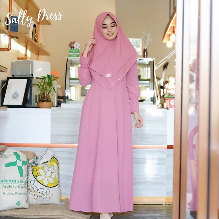 GAMIS SYARI ANNAJAH CAPUCCINO 900GR 110 140 ALLSIZE GAMIS SYARI BUSUI CADAR CREPE HQ POLOS MURAH I.
