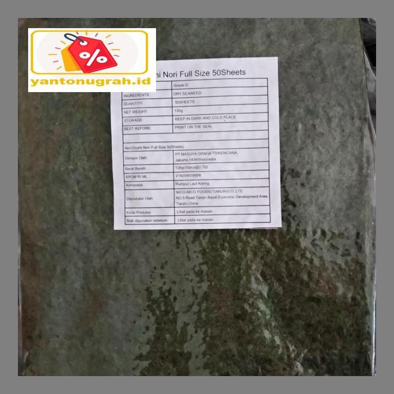 

S50Mkkar Sushi Nori Silver Seaweed 50 Lembar Dr05Ytd