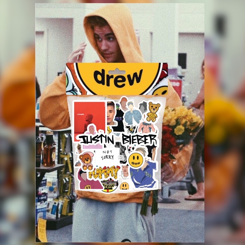

[30 PCS STICKERS] Stickers Justin Bieber Drew untuk laptop, hp, dll sudah dicutting