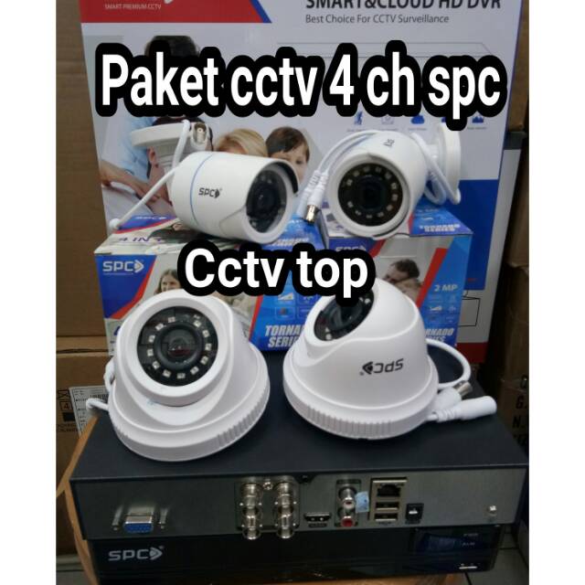 Paket cctv spc 4 ch tornado series +hdd 1 TB komplit