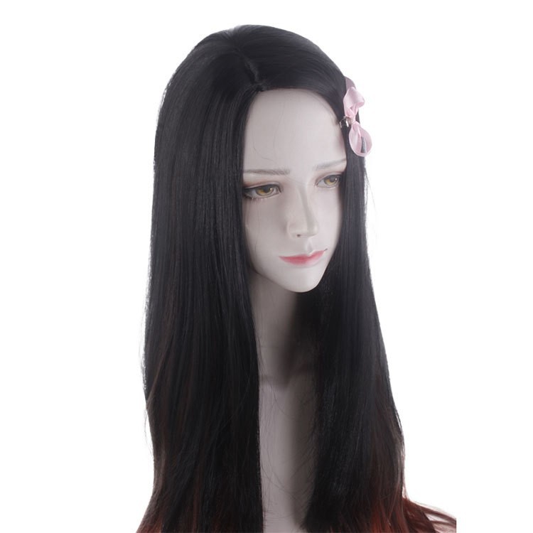 LOL-92 wig daily rambut palsu cosplay panjang kimetsu no yaiba nezuko