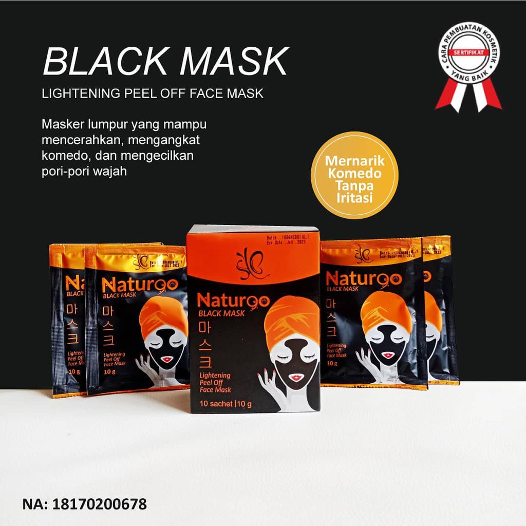 HANASUI NATURGO MASKER HITAM BPOM - BLACK MASKER MASKER HANASUI