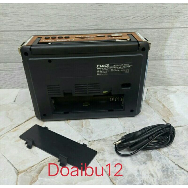 Cod Radio Jadi Clasik Bluetooth Fleco F-9951//Radio 3 Band//Radio Lampu senter