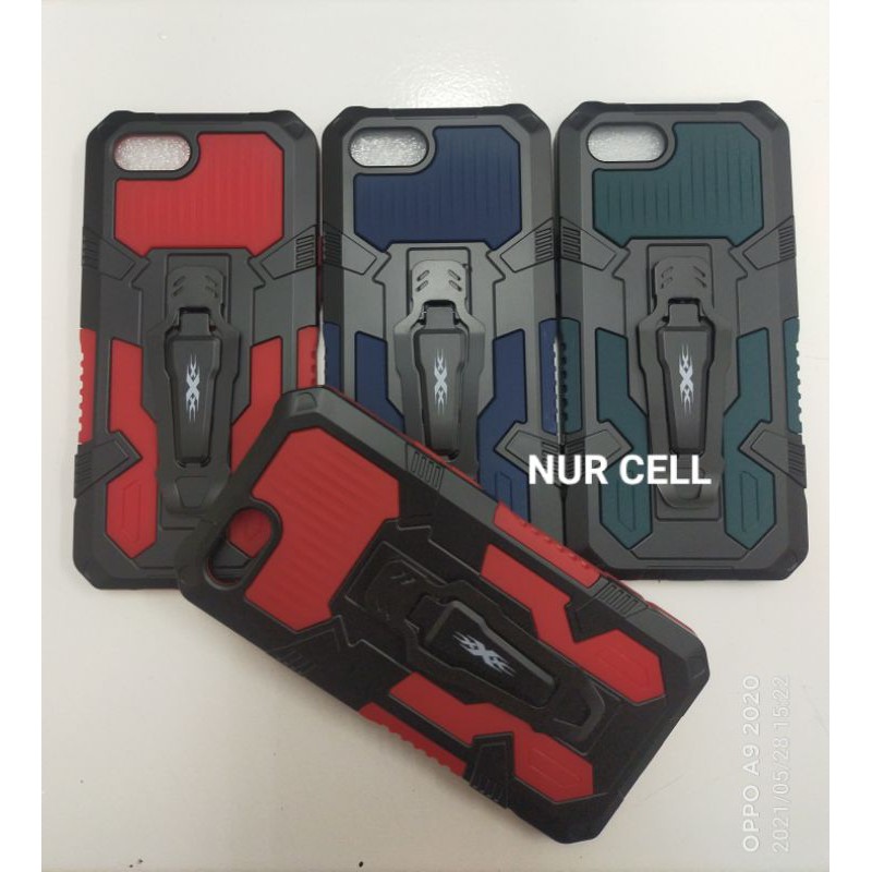 Case OPPO A3S - A 3S Soft Case Robot Armor Cristal Belt Clip A3S Stand Cover Armor Case Hp