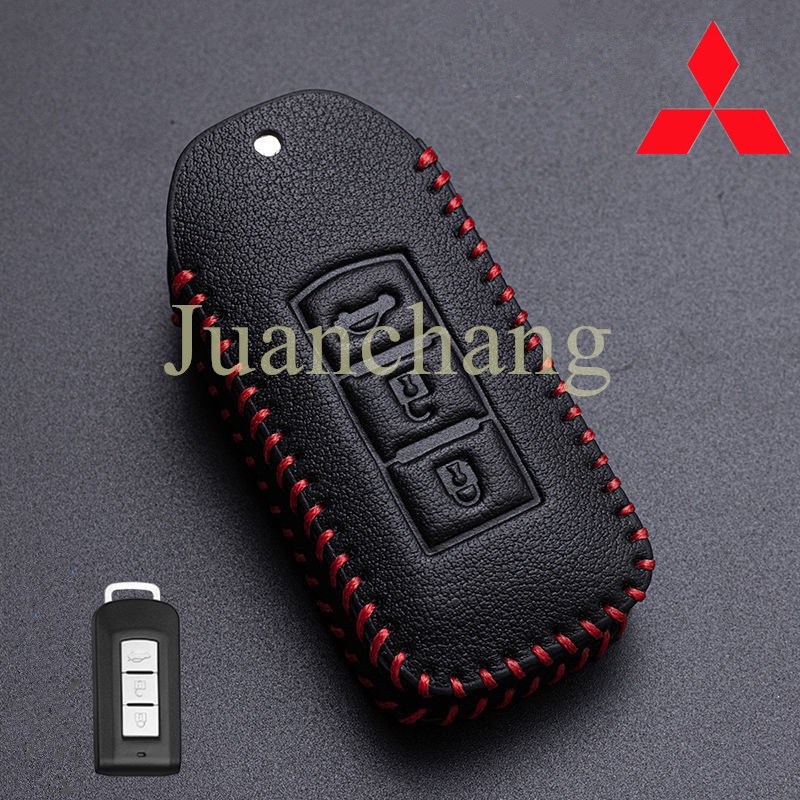 Casing Kunci Mobil Bahan Kulit Wax Untuk Mitsubishi Outlander 3 Lancer 10 Pajero Lancer L200 ASX Colt Pajero Sport ECLIPSE CROSS EX L200X Rv