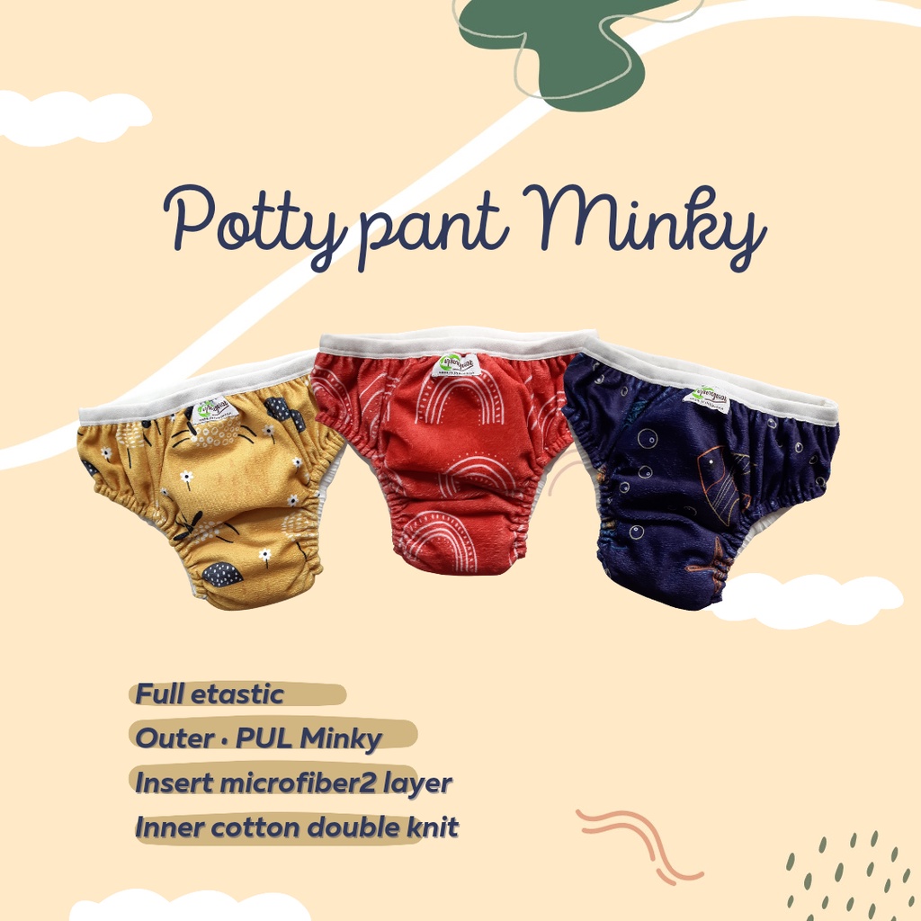 Ningrat Potty pant minky Training pants Celana latihan belajar lepas pampers anak