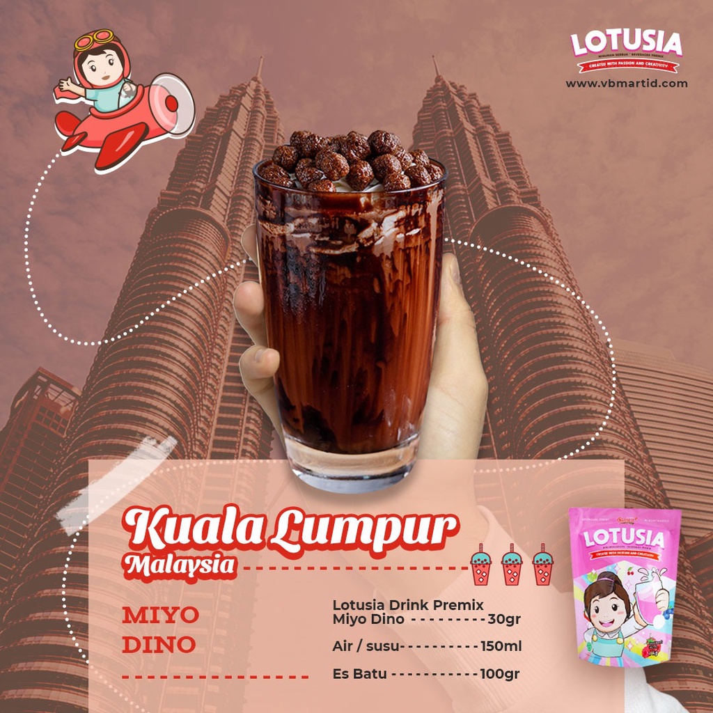 30gr LOTUSIA MIYO DINO DRINK PREMIX (TRIAL PACKAGE)