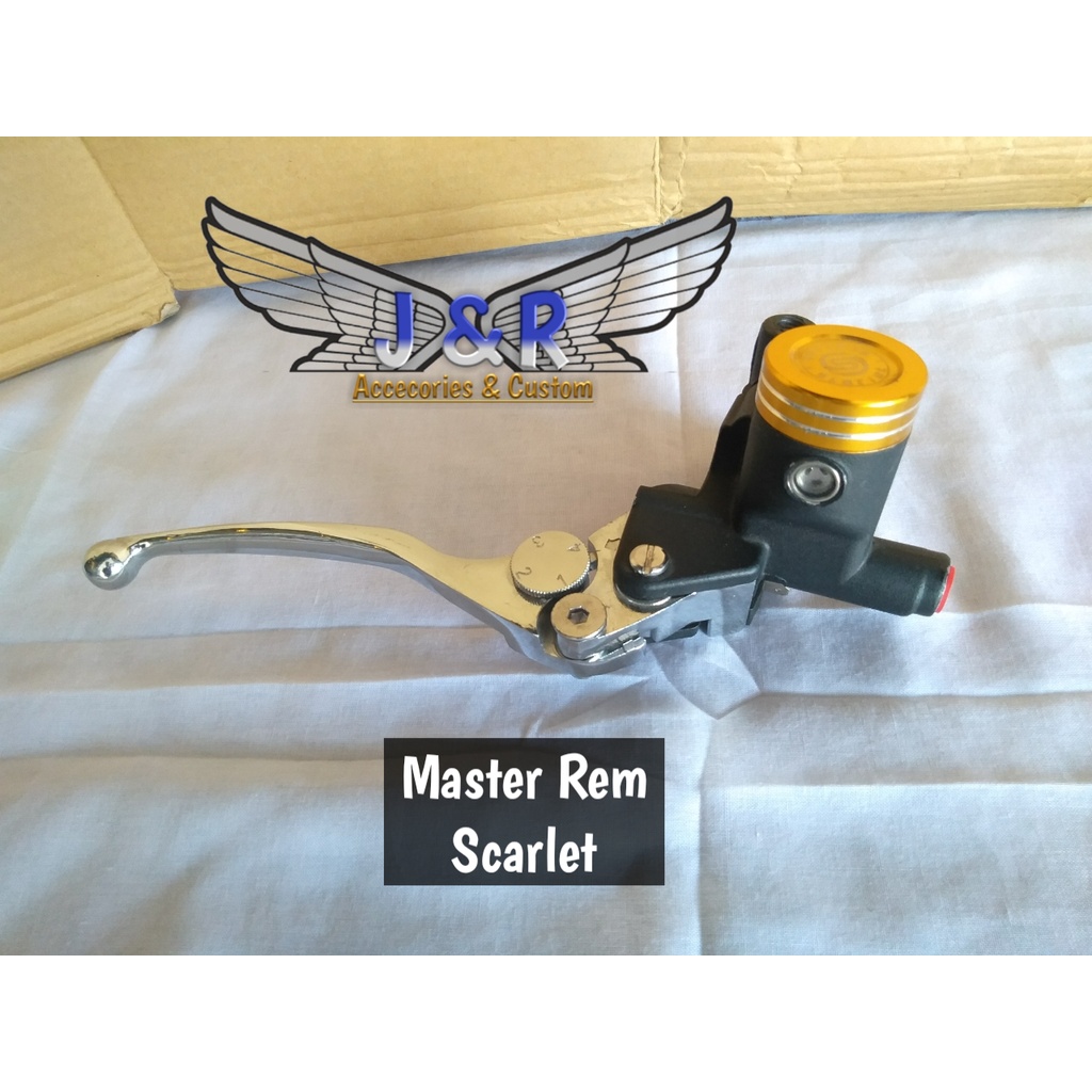 Master Rem Depan Axial Scarlet Tabung Bulat Gold