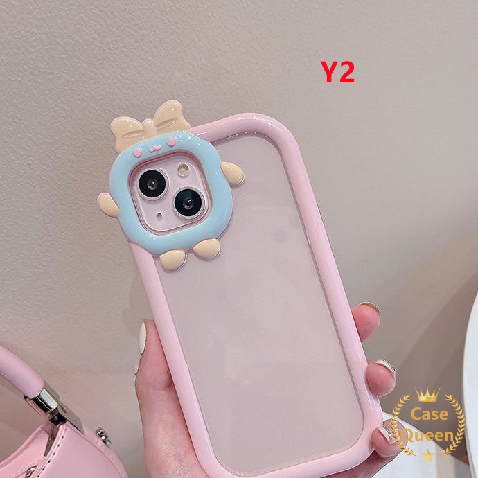 Soft Case TPU Motif Kartun Monster 3D Untuk Oppo A57 2022 A16 A16s A15s A9 A5 2020 A15 A55 A11 A35 A54 A31