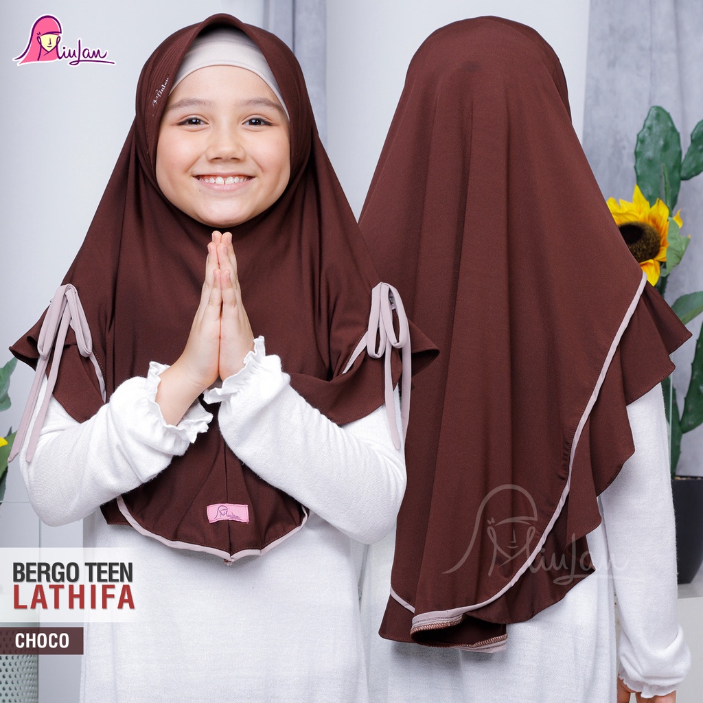 Pusat Jilbab Anak Sekolah Miulan Bergo Lathifa Teen Hijab Instan Anak SD Terbaru By Miulan Kids