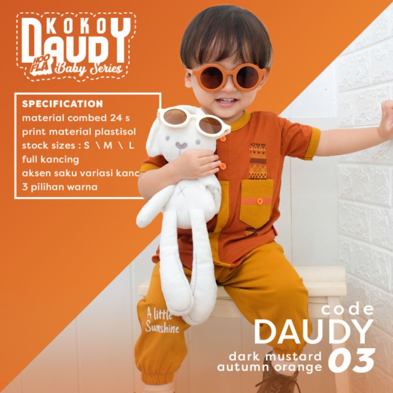 Baju Muslim Setelan Anak Bayi Laki Laki 3 Bulan - 2,5 Tahun Koko Daudy Setelan Koko Bayi 0 6 Bulan 6 12 Bulan Anak 1 2 Tahun 2 3 Tahun Motif Lucu Modern