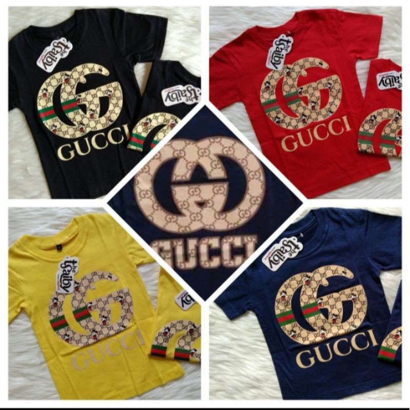 KAOS ANAK COWOK CEWEK GUCCI / MICKY / LOUIS VUITTON AIRLANE / TSAIBY  KEREN BANGET