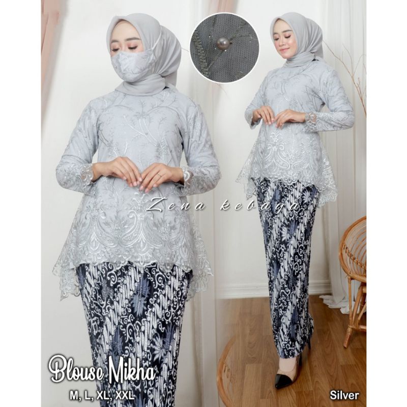 SET KEBAYA MODERN BLOSE MIKHA KEBAYA WISUDA KEBAYA PESTA