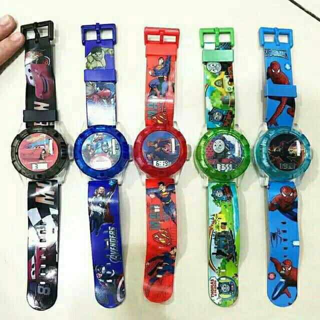 Ready Stok Jam Tangan Anak Laser Melody Karakter Ben10