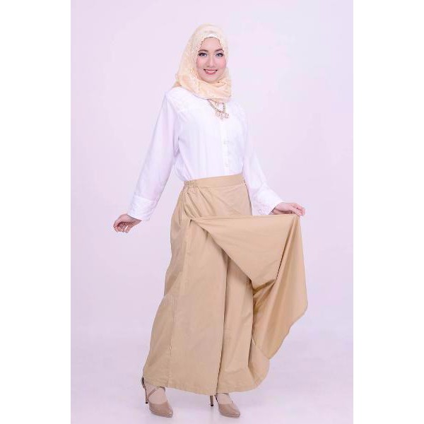 Celana Panjang Muslim Nibras NRC 03 Krem Rok Celana Rok Panjang Muslimah