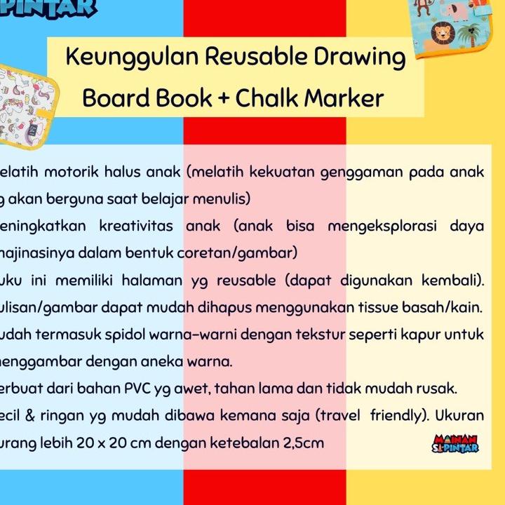 

Mainan buku gambar spidol kapur mewarnai montessori edukasi anak bayi balita 1 2 3 4 5 tahun ..