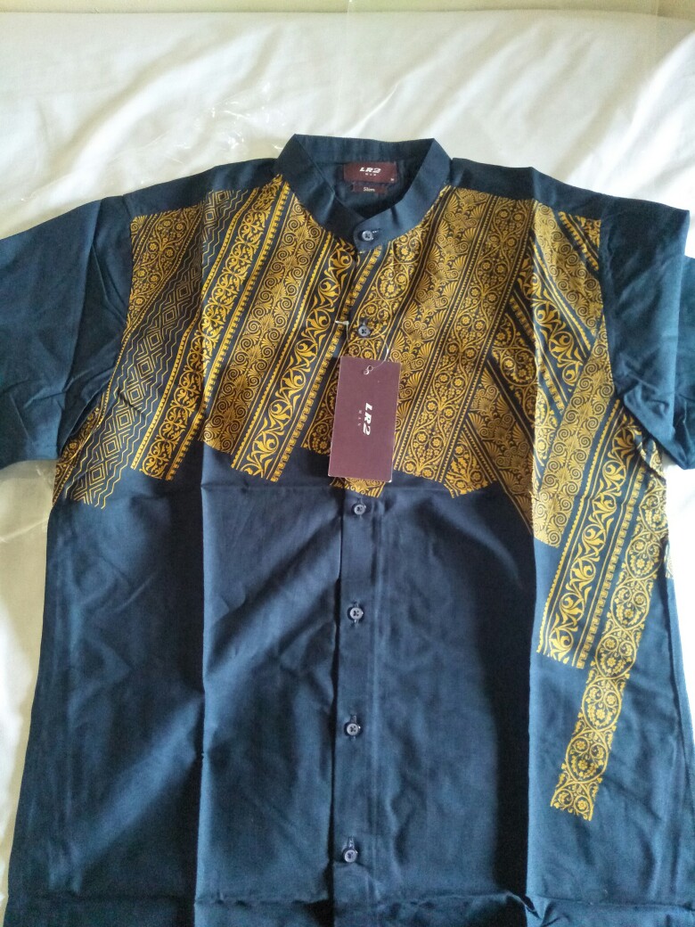 Lr2 By Larusso Kemeja Pria Shanghai Pendek Printing K005