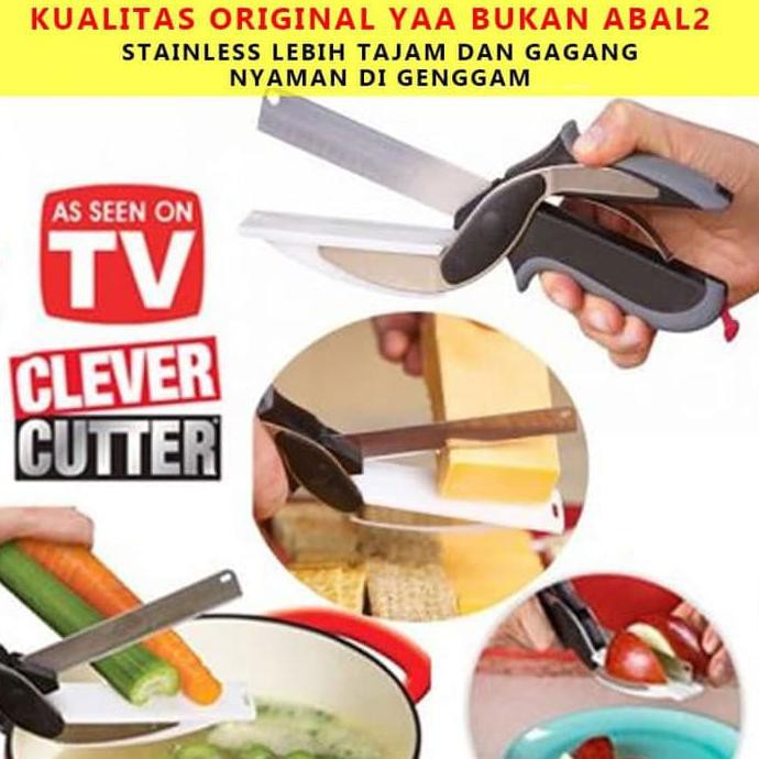 

Grosir Gunting Sayur Serbaguna Clever Cutter Stainless Stell