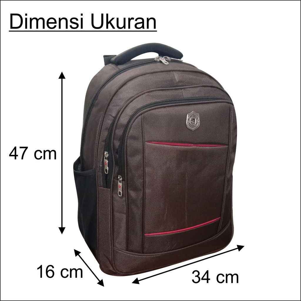 PG 9832 - Tas Ransel Punggung Bagpack Pria Wanita Unisex Bahan Import Tebal Waterproof Ukuran 18 Inch