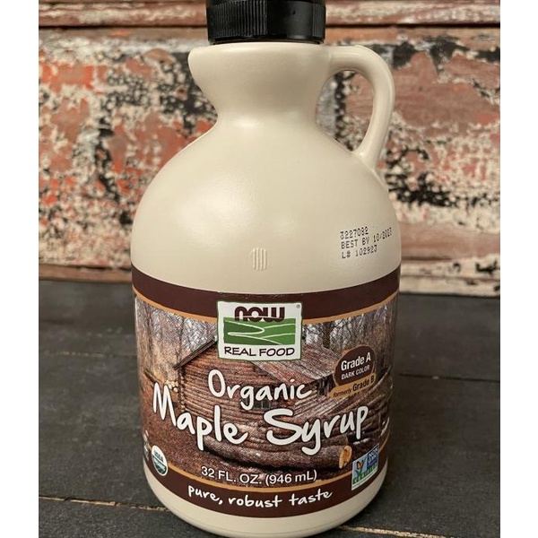 

NOW FOODS ORGANIC MAPLE SYRUP GRADE A DARK COLOR 32OZ 946ML