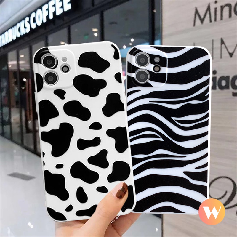 Soft Case TPU Motif Zebra Untuk iPhone X XR XS Max 11 12 13 Pro Max 7 8 Plus 6 6s SE 2020