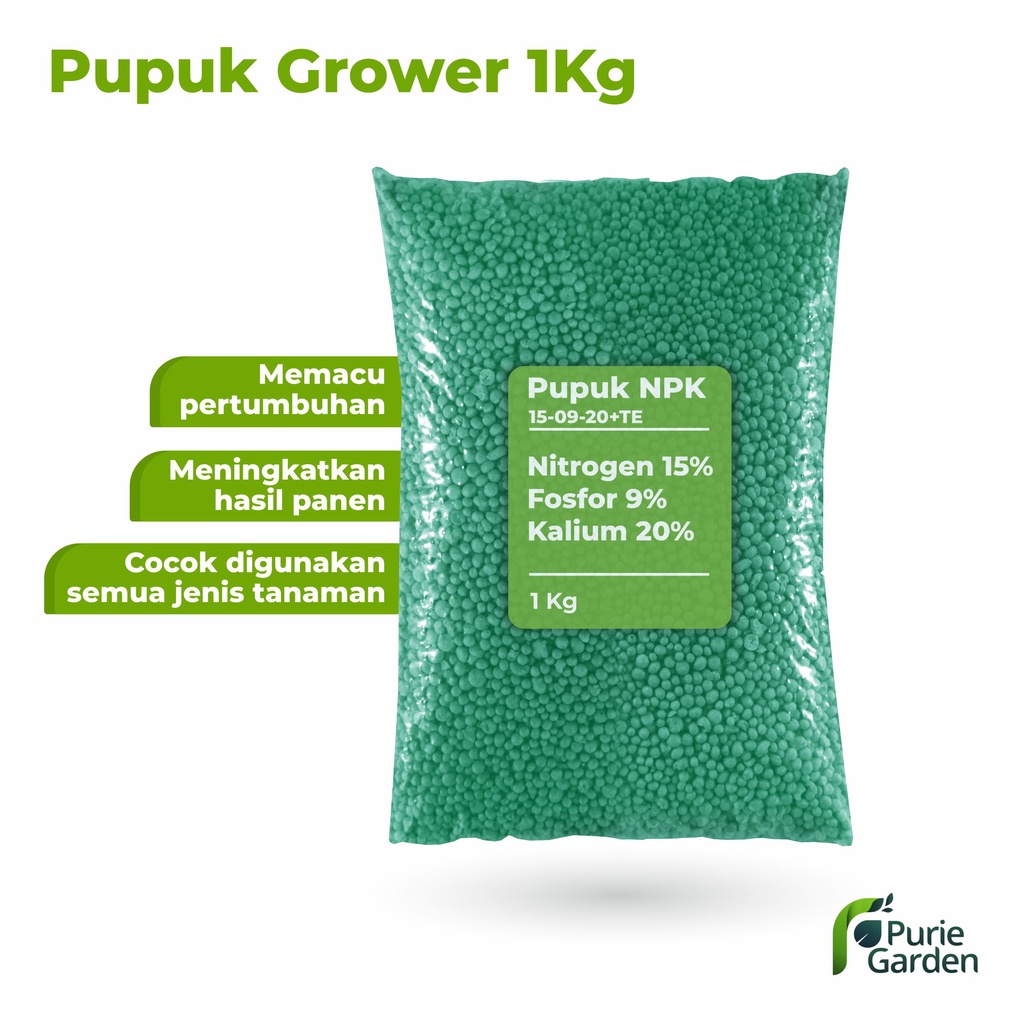 Pupuk NPK Mutiara Grower 15-09-20 1Kg PG SBY