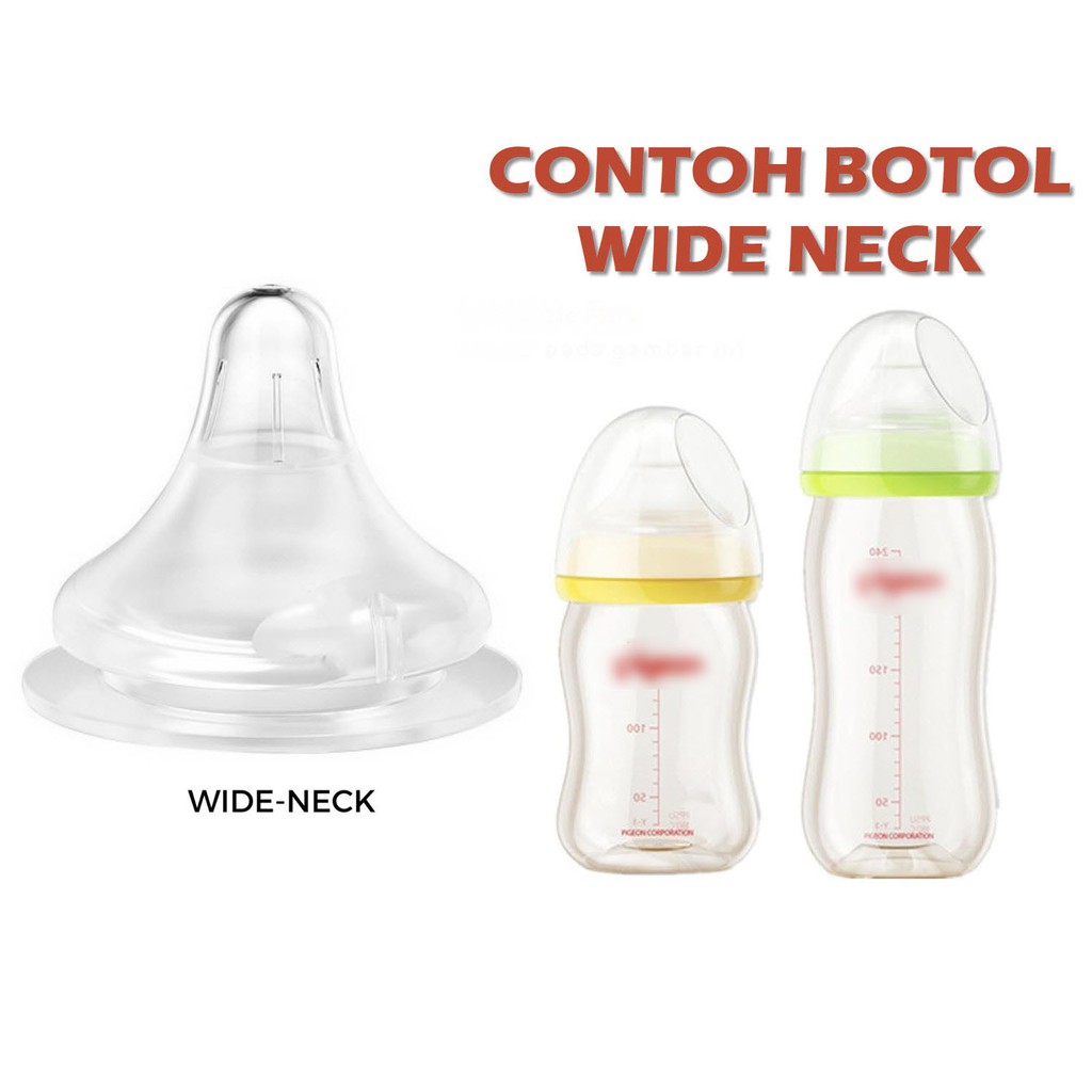 Dot Wide Neck / Dot Slim Neck / Nipple Peristaltic Plus / Pacifier Botol Susu / Empeng Bayi Untuk Tipe Bottle Wide dan Slim Bisa Untuk Huki dan Baby Safe dan Pigeon Bo&yu / Bonyu-Dot/Nipple Wide Neck