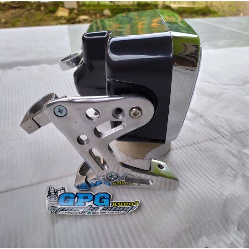 Breket Bracket Bricket Lampu CNC Copy Bpro-Dudukan Lampu Bpro Set Tulangan RX King-Pket Kmplit As Byson