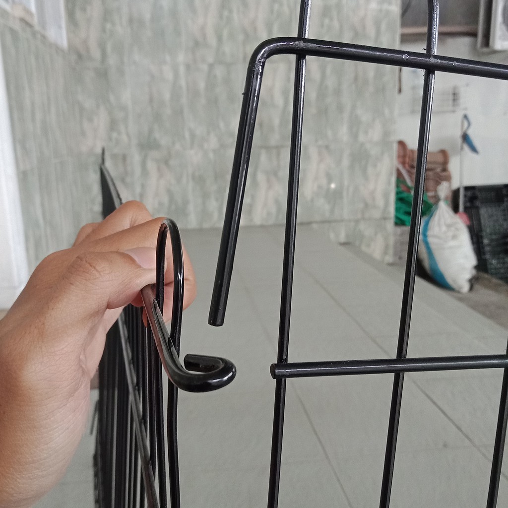 GUNINCO KANDANG HEWAN 60X50 Jumbo besi lipat besar pagar tanaman kelinci anjing kucing kecil murah-7