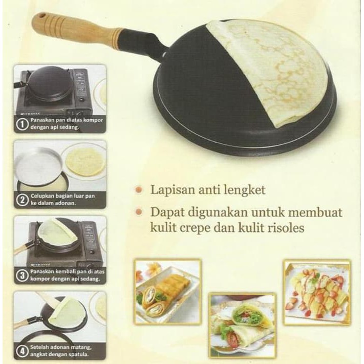 Wajan Teflon Membuat Crepes Kulit Lumpia Risoles Risol Crepe Dadar Gulung Creper Snack Maker Pan Shopee Indonesia