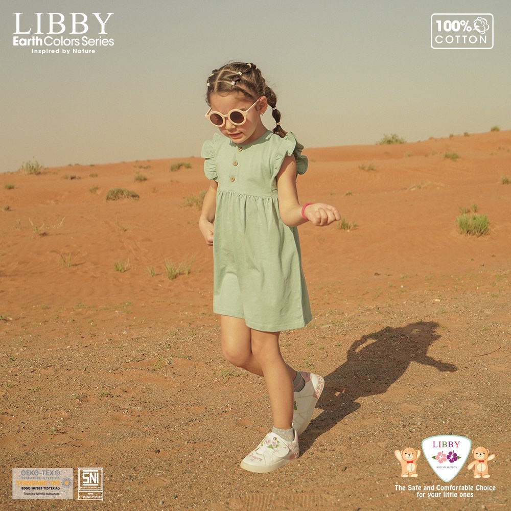 Libby Baby NARA DRESS Earth Colors / Pakaian Anak Perempuan 1-6 Tahun Warna Cantik | Bwr