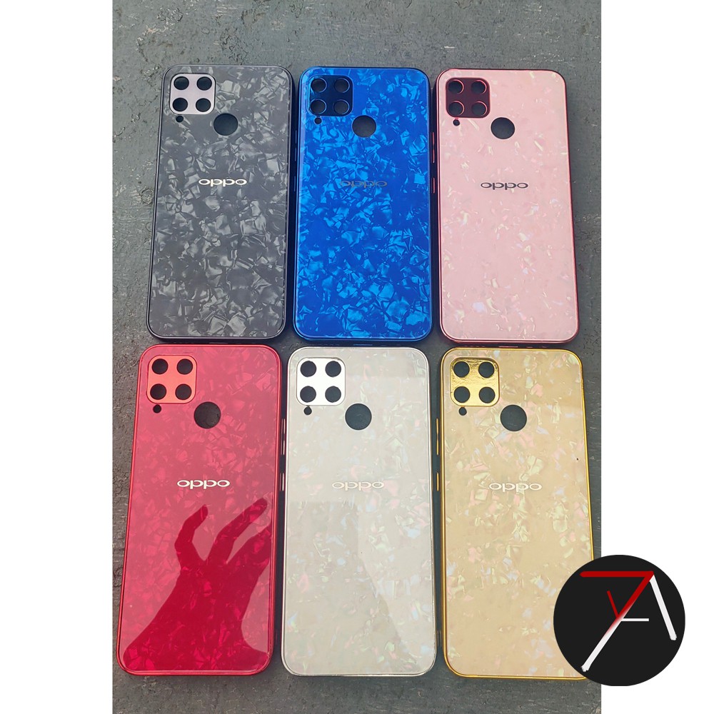 Oppo Realme C25 RealmeC25 Shiny Tempered Shell Shining Chrome Glass Hard Case Cover Casing