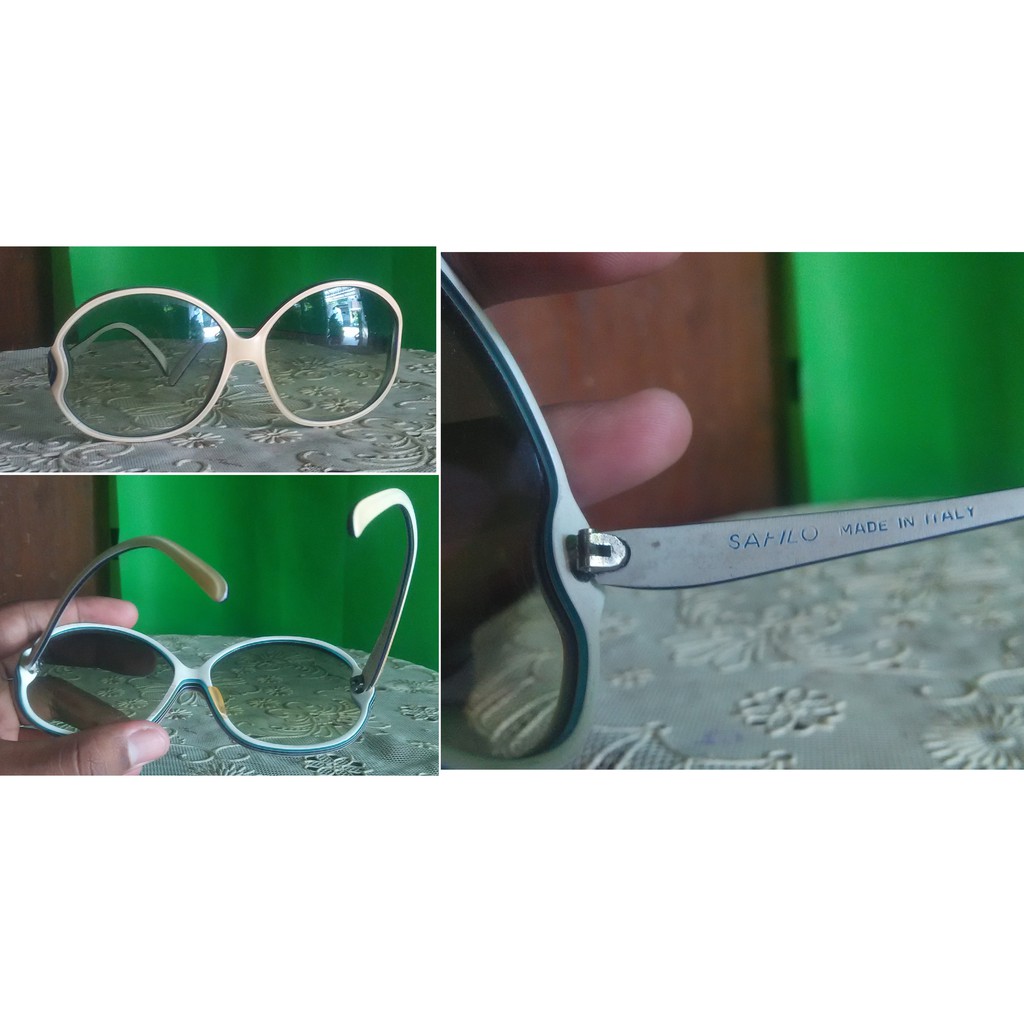 VINTAGE 1960's WHITE SAFILO SUNGLASSES ITALY Kacamata Safilo Putih Jadul Th 1960 Buatan Italy