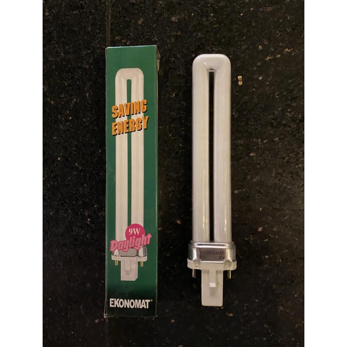 Segera Miliki Bohlam Lampu Plc 2 Pin Ekonomat 9W Putih Gilaa