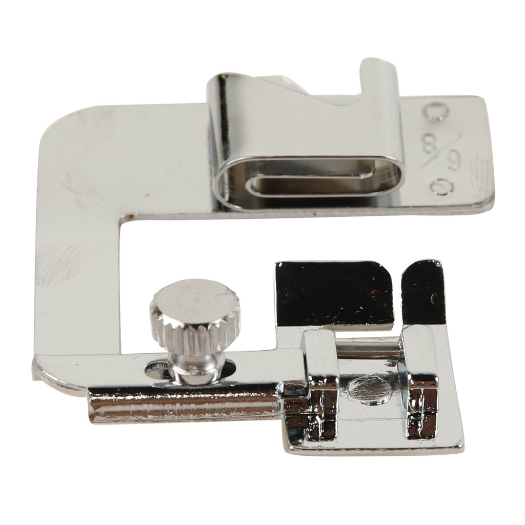 Metal Bias Binder and Rolled Hem Foot - Sepatu Kelim Gulung untuk Mesin Jahit Portable