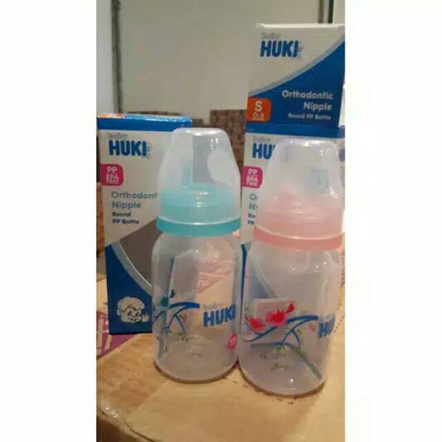 Huki Botol Orthodontic Nipple Round 120 ml &amp; 240 ml (Box)