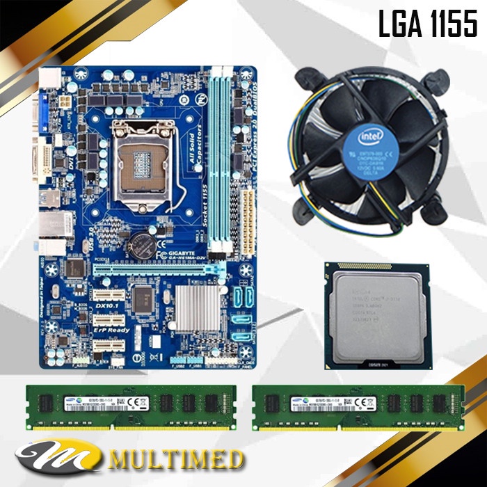 Paketan 1155 Mobo H61 DDR3 + Core i3 3220 + FAN + RAM 8GB ASUS/ GG