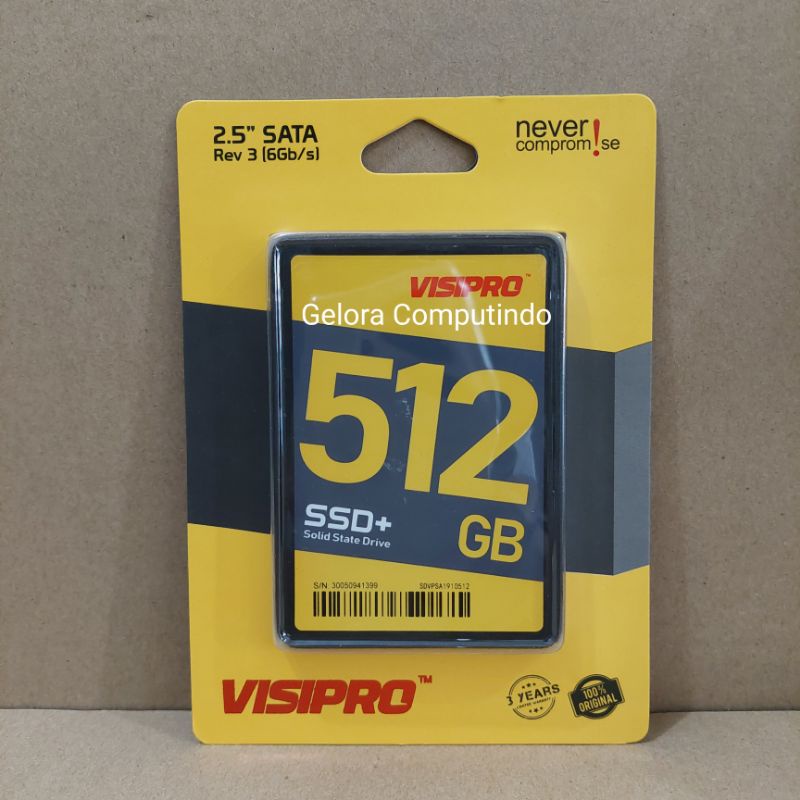 SSD SATA 2.5" Visipro 512GB