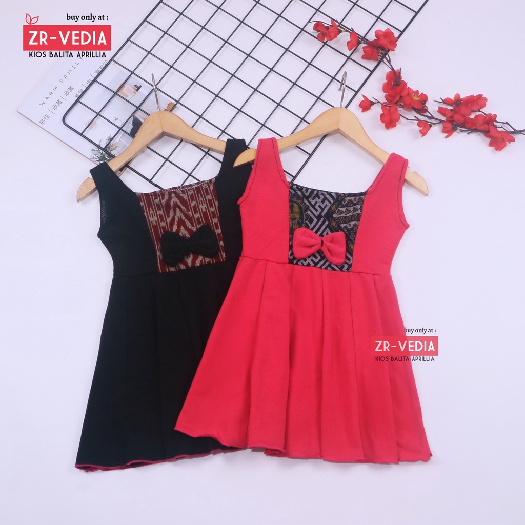 (BATIK) Dress Clairine uk 1-2 Tahun / Dres Anak Perempuan Bayi Yukensi Adem Baju Fashion Pesta