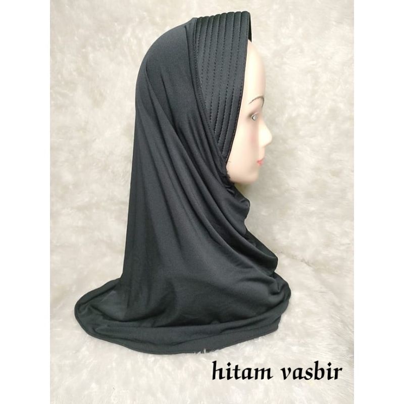 HIJAB BERGO SPORT /JILBAB OLAHRAGA / HIJAB POLI-Hitam