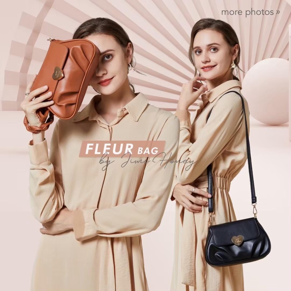 Jims Honey Fleur Bag Tas Selempang Wanita Korea Fashion Import Sling Bag Jimshoney Free Box