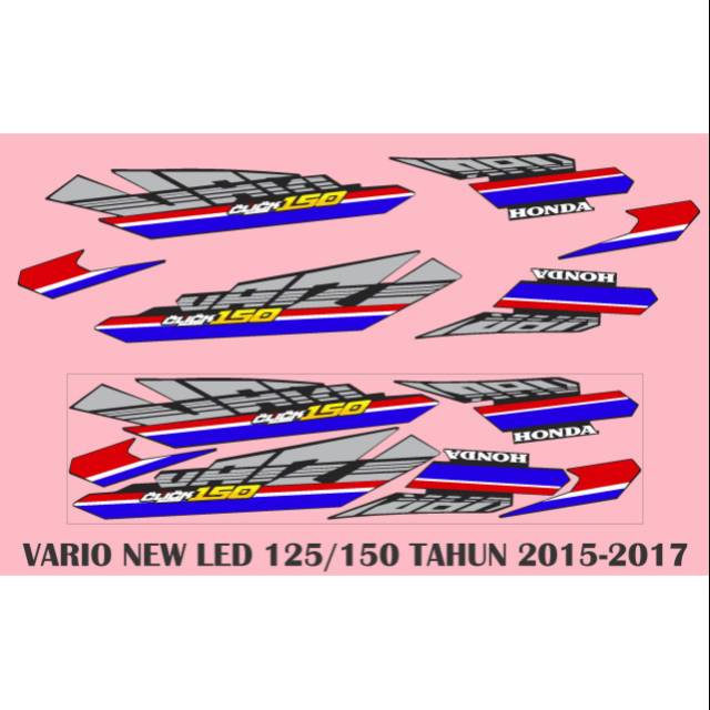 STIKER STRIPING MOTOR VARIO NEW LED 125/150 TH 2015-2017 THAILAND