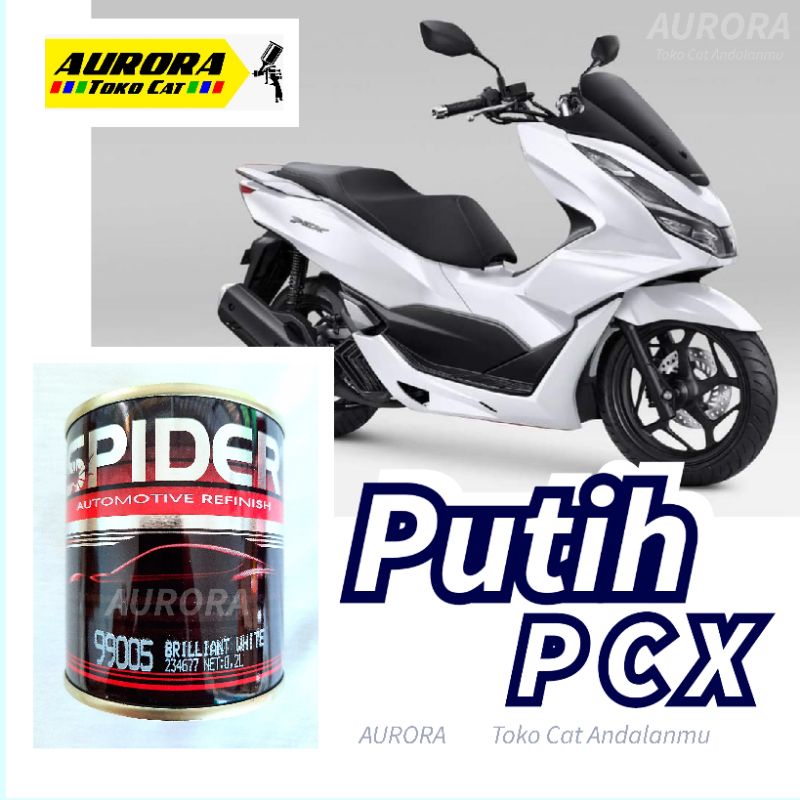 Cat Putih PCX Spider Briliant White Putih Metallic Honda Metalik Mutiara Pearl