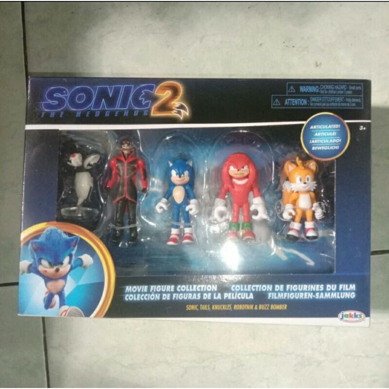 Sonic 2 The Hedgehog Movie Figure Set Of 5 Pcs Jakks Pacific Original MISB BARU SEGELAN
