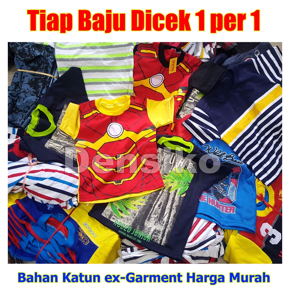 [GROSIR] Kaos Anak Paket Usaha Murah Baju Anak Sablon dan Salur, Kaos katun Adem